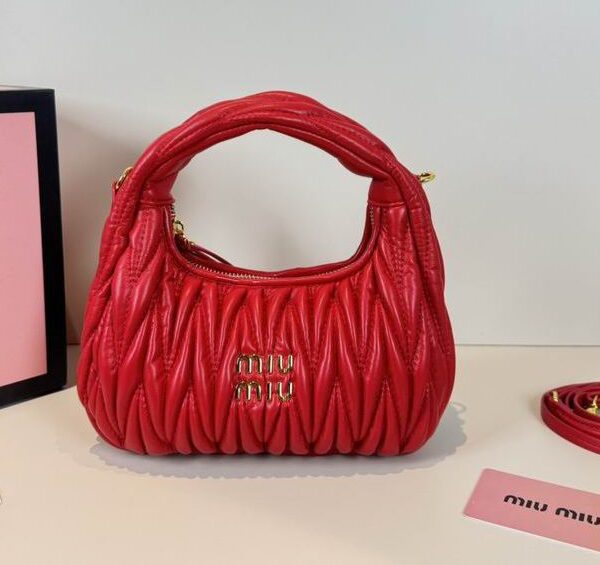 Miu Miu Wander Red Small Hobo Bag (With box)