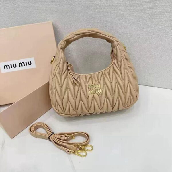 Miu Miu Wander Apricot Small Hobo Bag (With box)
