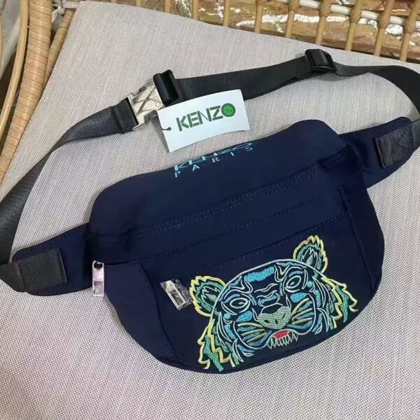 Kenzo White Canvas Tiger Belt Bag