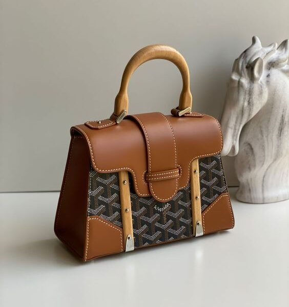 Goyard Saigon Brown Hand Bag (With Box)