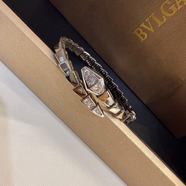 Bvlgari Serpenti Viper Silver Color Bracelet