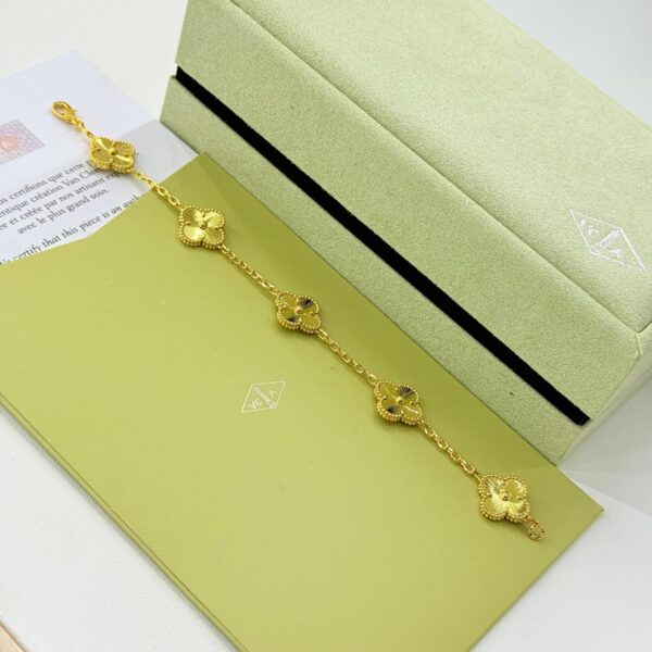 Van Cleef Alhambra Gold Clover Gold Color Bracelet