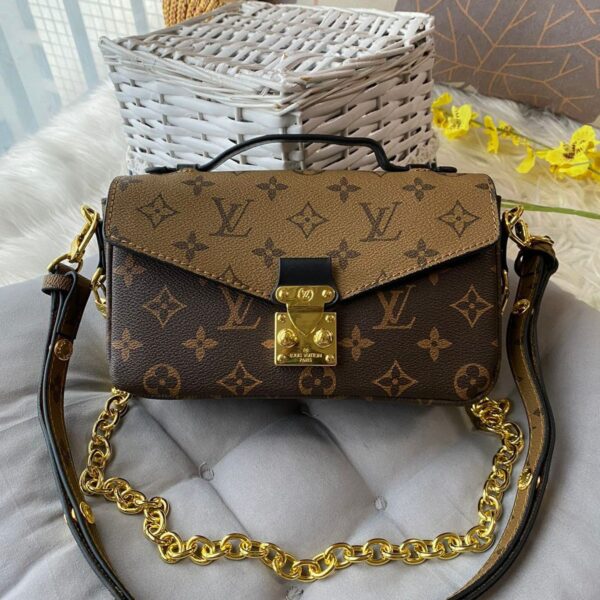 LV Coffe Brown Monogram Pochette Metis Shoulder Bag (With Box)