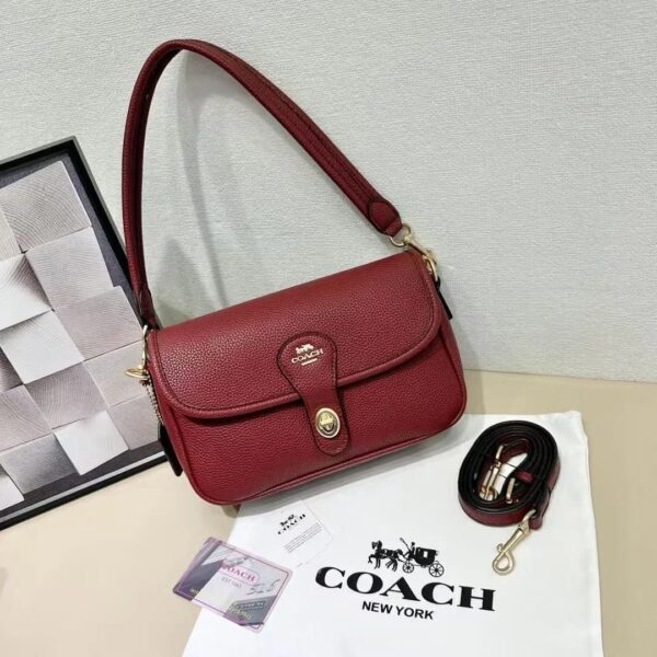 Coach Hadley Red Shoulder Bag (With Box)