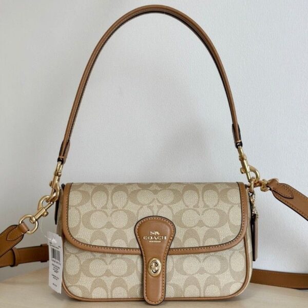 Coach Hadley Apricot Shoulder Bag (With Box)