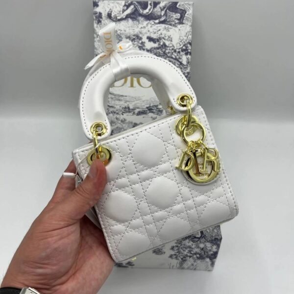 Lady CD Mini White Hand Bag (With Box)