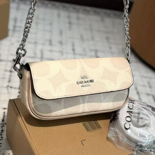 Coach Hailey Beige Flap shoulder Bag (With Box)