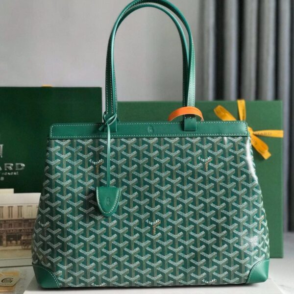 Goyard Bellechasse Green Tote Bag