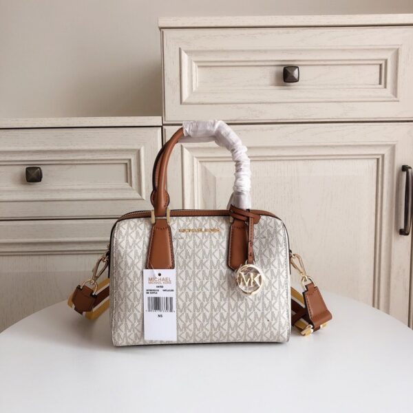 MK Beige Boston Handbag
